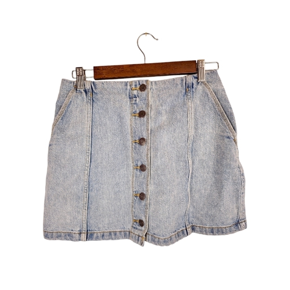 Aritzia, Wilfred Free Ahrens Denim Button Up Mini Skirt Sz 4